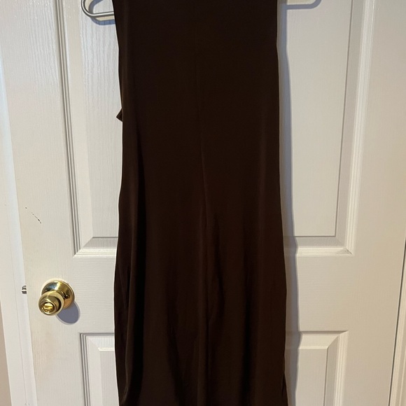 Michael Kors Brown dress w gold buckle size large - Picture 4 of 5